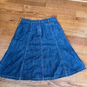 L.L. Bean Blue A-Line Denim Skirt